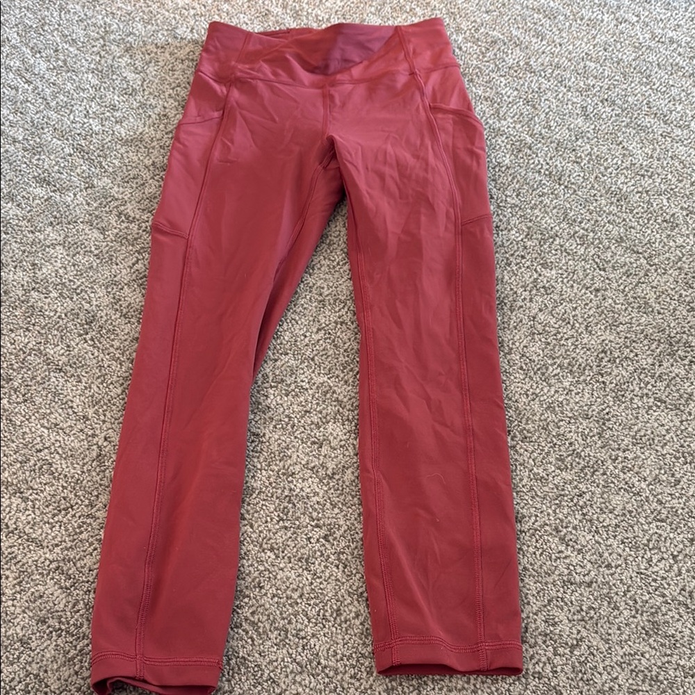 Lululemon Athletica Red Leggings